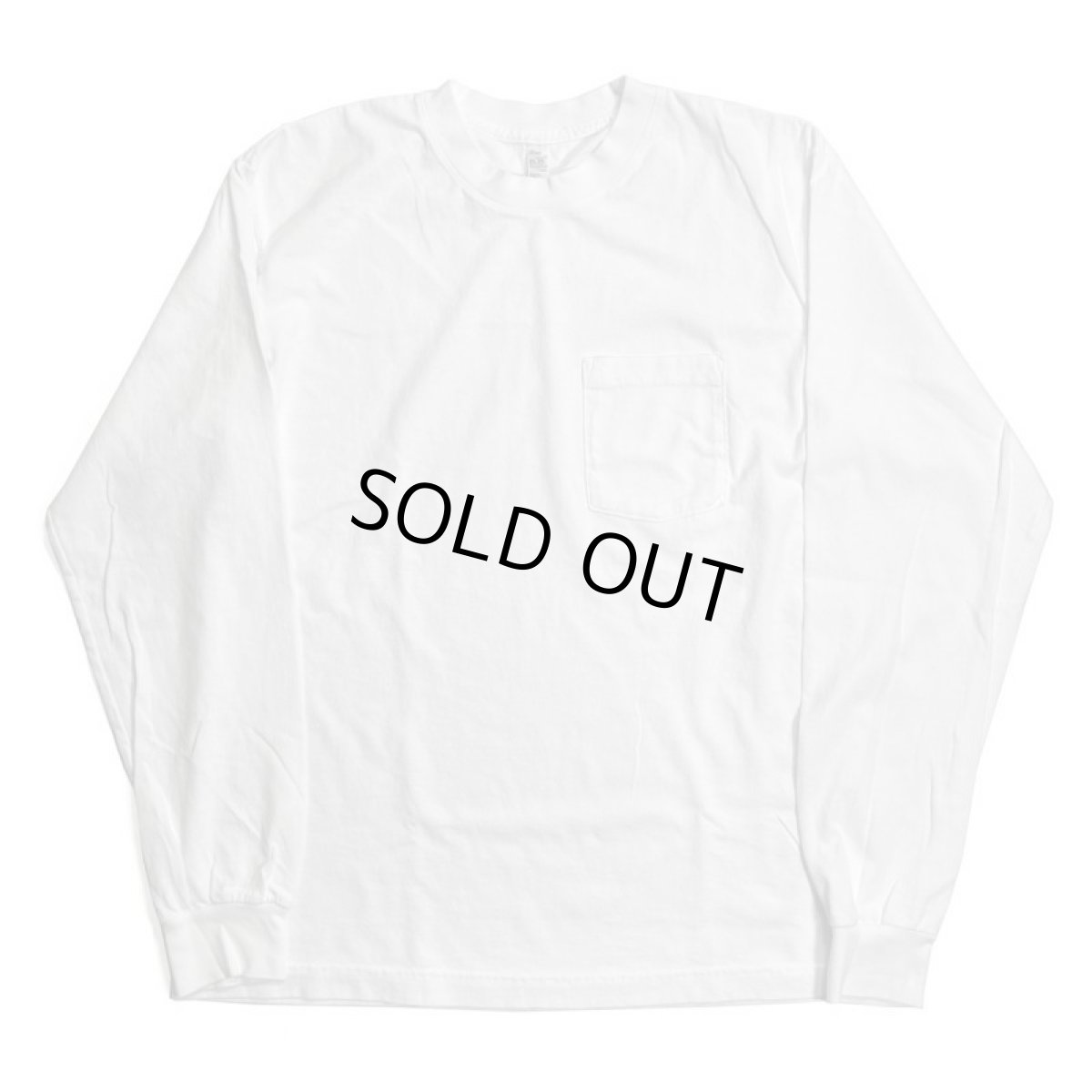 画像1: Los Angeles Apparel 6.5oz L/S Garment Dye Pocket T-Shirts - White (1)