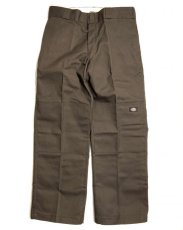 画像1: Dickies Loose Fit Double Knee Work Pants - Dark Brown (1)