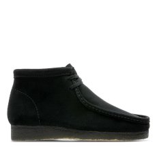 画像1: Clarks Wallabee Boots Black Suede (1)