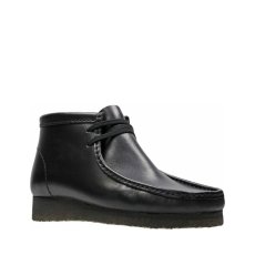 画像2: Clarks Wallabee Boots - Black Leather (2)