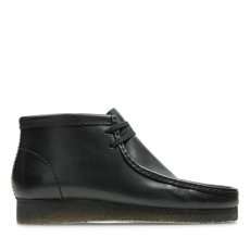 画像1: Clarks Wallabee Boots - Black Leather (1)