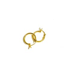 画像2: 18k Gold Plated Round Plain Pierce / 18金メッキ ラウンド プレーン ピアス (2)