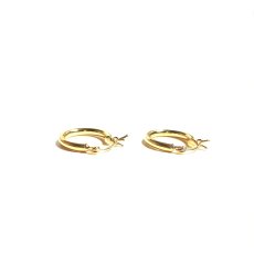 画像3: 18k Gold Plated Round Plain Pierce (3)