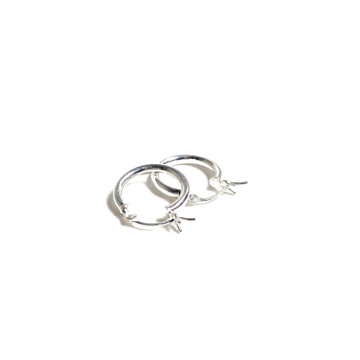 画像1: 925 Sterling Silver Round Plain Pierce (1)