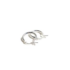 画像1: 925 Sterling Silver Round Plain Pierce (1)