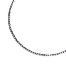 画像1: 925 Sterling Silver 1.5mm Box Chain Necklace / 925 シルバー 1.5mm ボックス チェーン ネックレス (1)