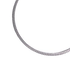画像1: 925 Sterling Silver 1.5mm Curb Link Chain Necklace / 925 シルバー 1.5mm カーブリンク チェーン ネックレス (1)