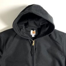 画像2: Carhartt USA Thermal Lined Duck Active Hoodie Jacket - Black (2)