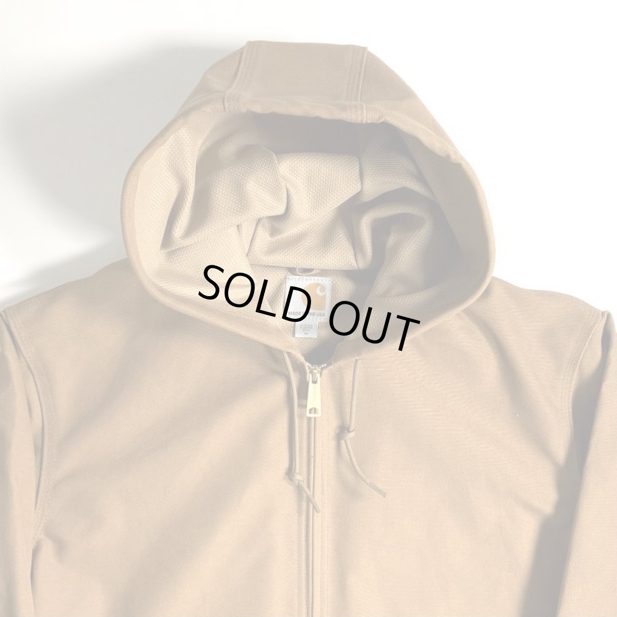 画像2: Carhartt USA Thermal Lined Duck Active Hoodie Jacket - Brown (2)
