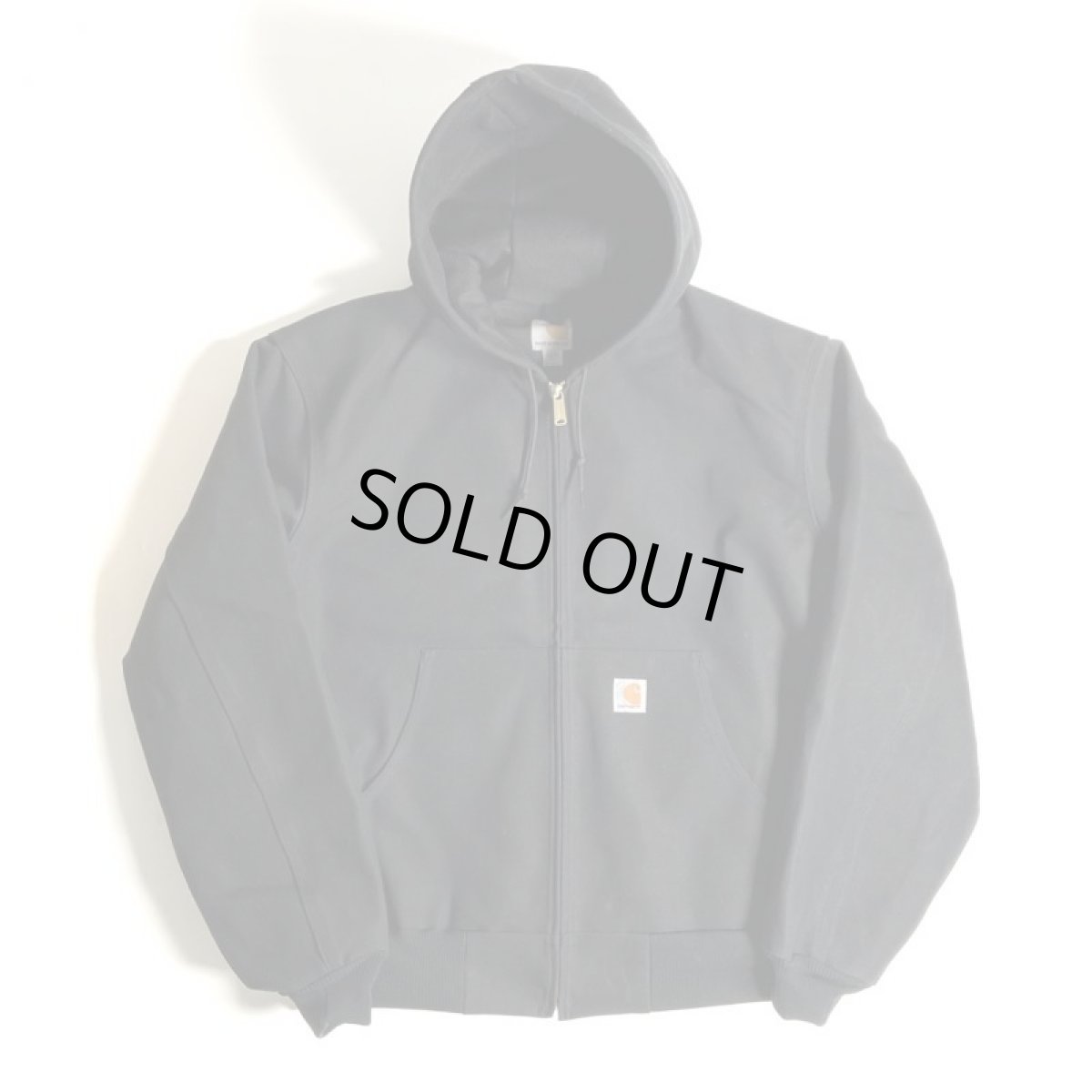 画像1: Carhartt USA Thermal Lined Duck Active Hoodie Jacket - Black (1)