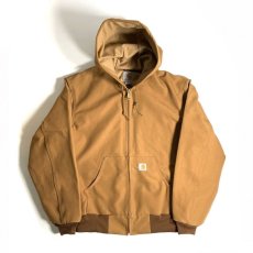 画像1: Carhartt USA Thermal Lined Duck Active Hoodie Jacket - Brown (1)