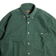 画像2: Cobra Caps L/S Heavyweight Denim Shirts Dark Green / コブラ ロングスリーブ デニム シャツ ダークグリーン (2)