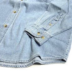 画像3: Cobra Caps L/S Heavyweight Denim Shirts - Sky (3)