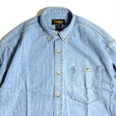 画像2: Cobra Caps L/S Heavyweight Denim Shirts - Sky (2)