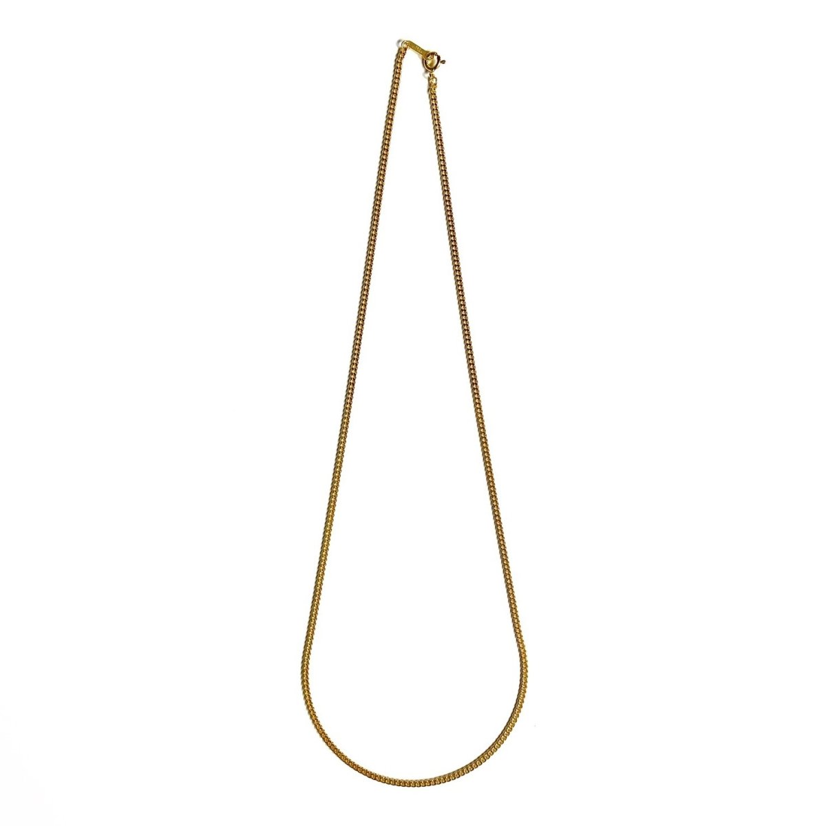 画像2: 18k Gold Plated 1.5mm Chain Necklace Gold - Curb Link (2)