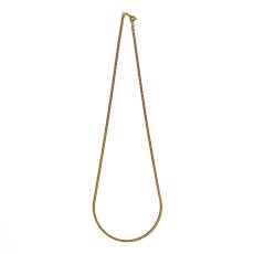 画像2: 18k Gold Plated 1.5mm Curb Link Chain Necklace Gold / 18金メッキ 925 シルバー カーブリンク チェーン ネックレス ゴールド (2)