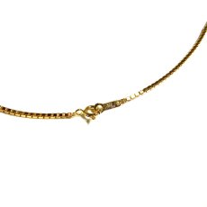 画像3: 18k Gold Plated 1.5mm Box Chain Necklace Gold / 18金メッキ 925 シルバー ボックス チェーン ネックレス ゴールド (3)
