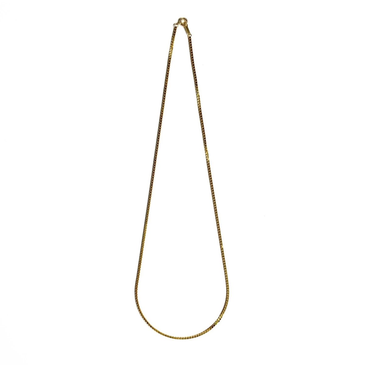 画像2: 18k Gold Plated 1.5mm Chain Necklace Gold - Box (2)