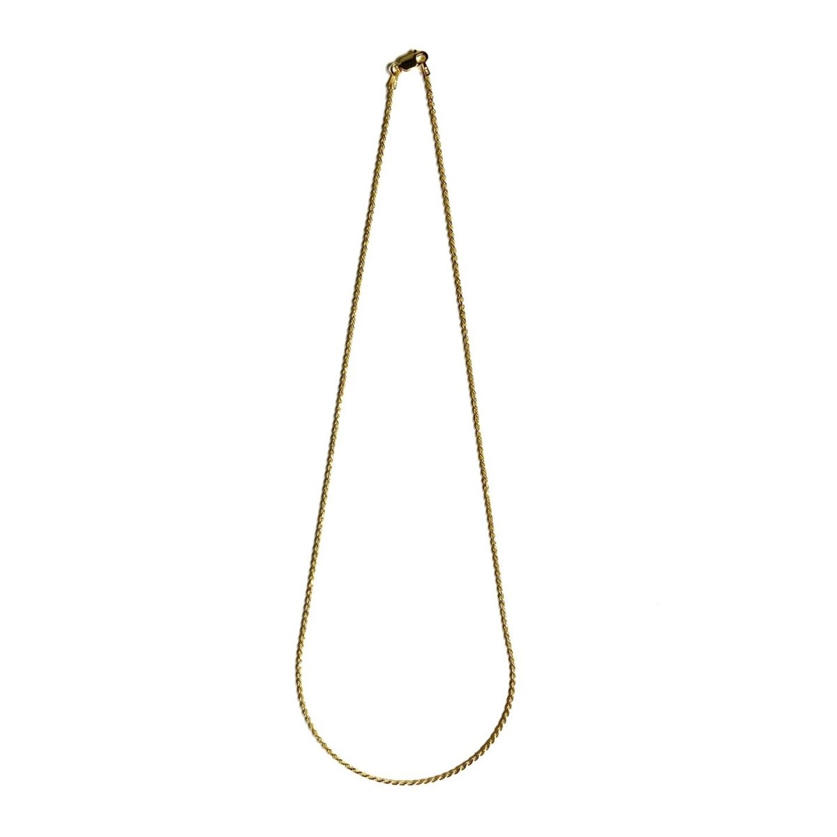 画像2: 18k Gold Plated 1.5mm Chain Necklace Gold - Rope (2)
