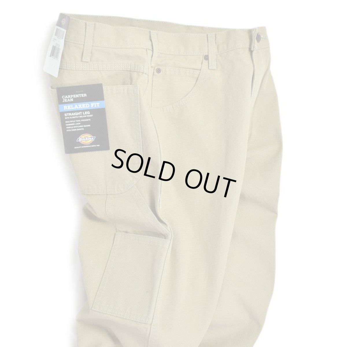 画像4: Dickies Relax Fit Straight Leg Carpenter Duck Jeans - Desert Sand (RDS) (4)