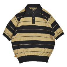 画像1: FB County S/S Charlie Brown Shirts Black x Tan / エフビーカウンティ チャーリーブラウン ニットポロシャツ ブラックｘタン (1)