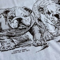 画像3: Coming & Going Designs English Bulldog Puppies Tee - Blue (3)