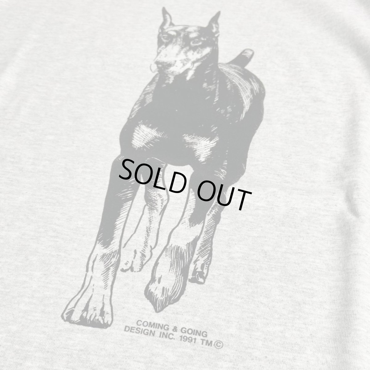 画像3: Coming & Going Designs Doberman Cropped Ears Tee - Ash (3)