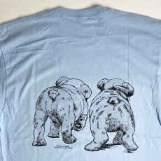 画像2: Coming & Going Designs English Bulldog Puppies T-Shirts Blue / カミングアンドゴーイングデザイン イングリッシュブルドッグ パピーズ Tシャツ ブルー (2)