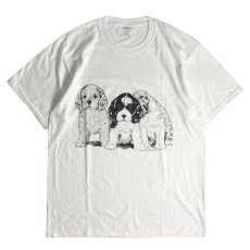 画像1: Coming & Going Designs American Cocker Puppies Tee - White (1)