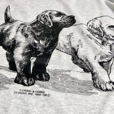 画像3: Coming & Going Designs Labrador Puppies T-Shirts Ash / カミングアンドゴーイングデザイン ラブラドール パピーズ Tシャツ アッシュ (3)
