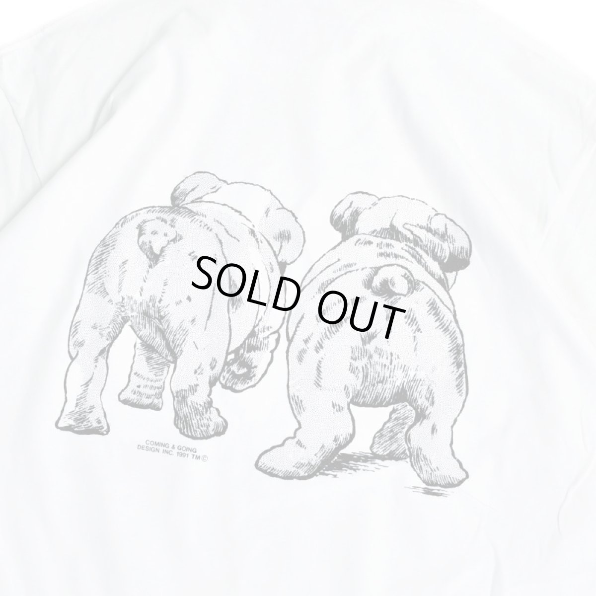 画像3: Coming & Going Designs English Bulldog Puppies Tee - White (3)