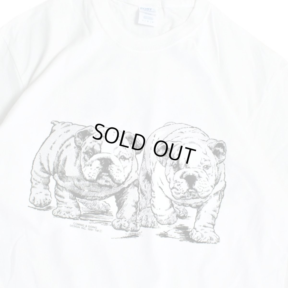 画像2: Coming & Going Designs English Bulldog Puppies Tee - White (2)