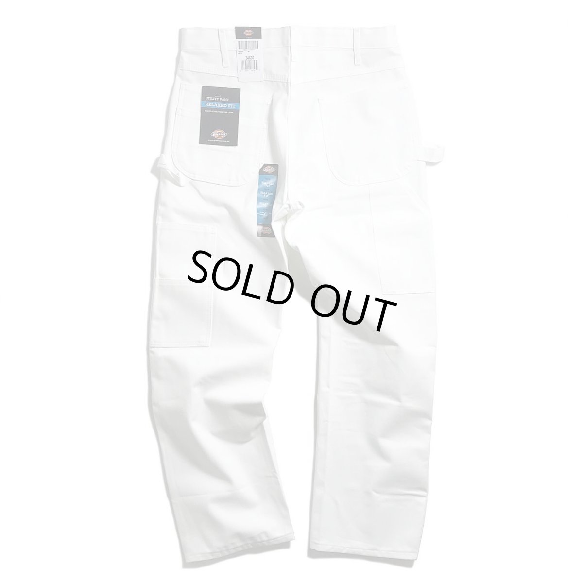 画像2: Dickies Relaxed Fit Utility Pants - White (WH) (2)