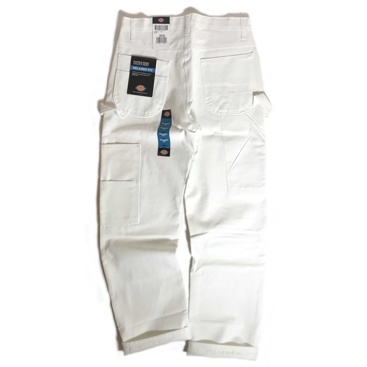 画像2: Dickies Relax Fit Double Knee Carpenter Pants - White (WH) (2)