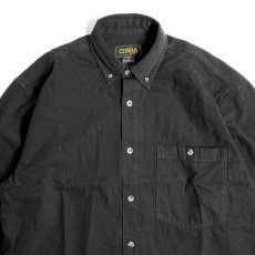 画像2: Cobra Caps L/S Heavyweight Denim Shirts Black / コブラ ロングスリーブ デニム シャツ ブラック (2)