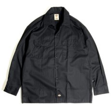 画像1: Dickies L/S Work Shirts Black / ディッキーズ ロングスリーブ ワークシャツ ブラック (1)
