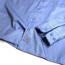 画像3: Dickies L/S Work Shirts Gulf Blue / ディッキーズ ロングスリーブ ワークシャツ ガルフブルー (3)