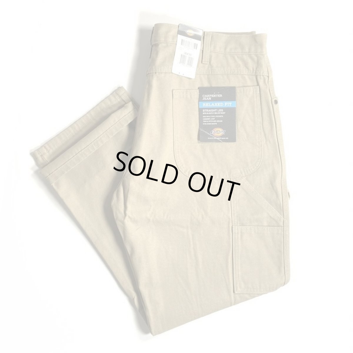 画像3: Dickies Relax Fit Straight Leg Carpenter Duck Jeans - Desert Sand (RDS) (3)