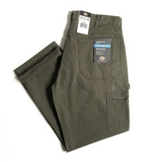 画像3: Dickies Relax Fit Straight Leg Carpenter Duck Jeans - Moss Green (RMS) (3)