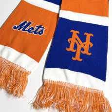 画像3: MLB Official Acrylic Color Block Scarf ''New York Mets'' / オフィシャル アクリル スカーフ マフラー ニューヨーク・メッツ (3)