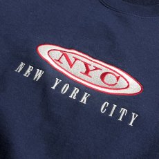 画像3: New York Oval Logo Embroidered Sweatshirts Navy / ニューヨーク スーベニア クルーネック スウェット ネイビー (3)