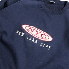 画像2: New York Oval Logo Embroidered Sweatshirts Navy / ニューヨーク スーベニア クルーネック スウェット ネイビー (2)