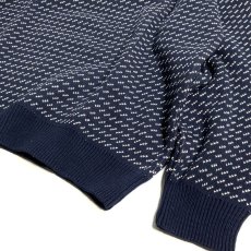 画像3: Binghamton Knitting Company Fleck Pullover Knit Sweater - NavyｘNatural (3)