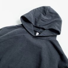 画像2: Los Angeles Apparel 14oz Garment dyed Heavy Fleece Hoodie Off Black / ロサンゼルスアパレル 14オンス ガーメントダイ ヘビーフリース スウェットフーディ オフブラック (2)