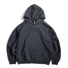 画像1: Los Angeles Apparel 14oz Garment Dye Heavy Fleece Hoodie - Off Black (1)