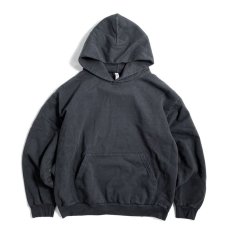 画像1: Los Angeles Apparel 14oz Garment Dye Heavy Fleece Hoodie Off Black / ロサンゼルスアパレル 14オンス ガーメントダイ ヘビーフリース スウェットフーディ オフブラック (1)