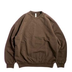 画像1: Los Angeles Apparel 14oz Garment Dye Heavy Fleece Crewneck Choco / ロサンゼルスアパレル 14オンス ガーメントダイ ヘビーフリース クルーネック スウェット チョコ (1)