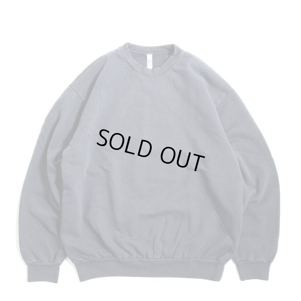 画像1: Los Angeles Apparel 14oz Garment Dye Heavy Fleece Crewneck - Dolphin Blue (1)