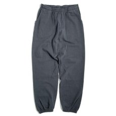 画像1: Los Angeles Apparel 14oz Garment Dye Heavy Fleece Sweat Pants - Off Black (1)