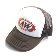 画像1: Trucker Hat USA A&W Restaurants Brown / トラッカーハットユーエスエー メッシュキャップ A&W ルートビアー ブラウン (1)